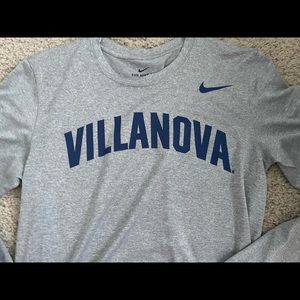 Villanova Long Sleeve Grey Drifit Tee